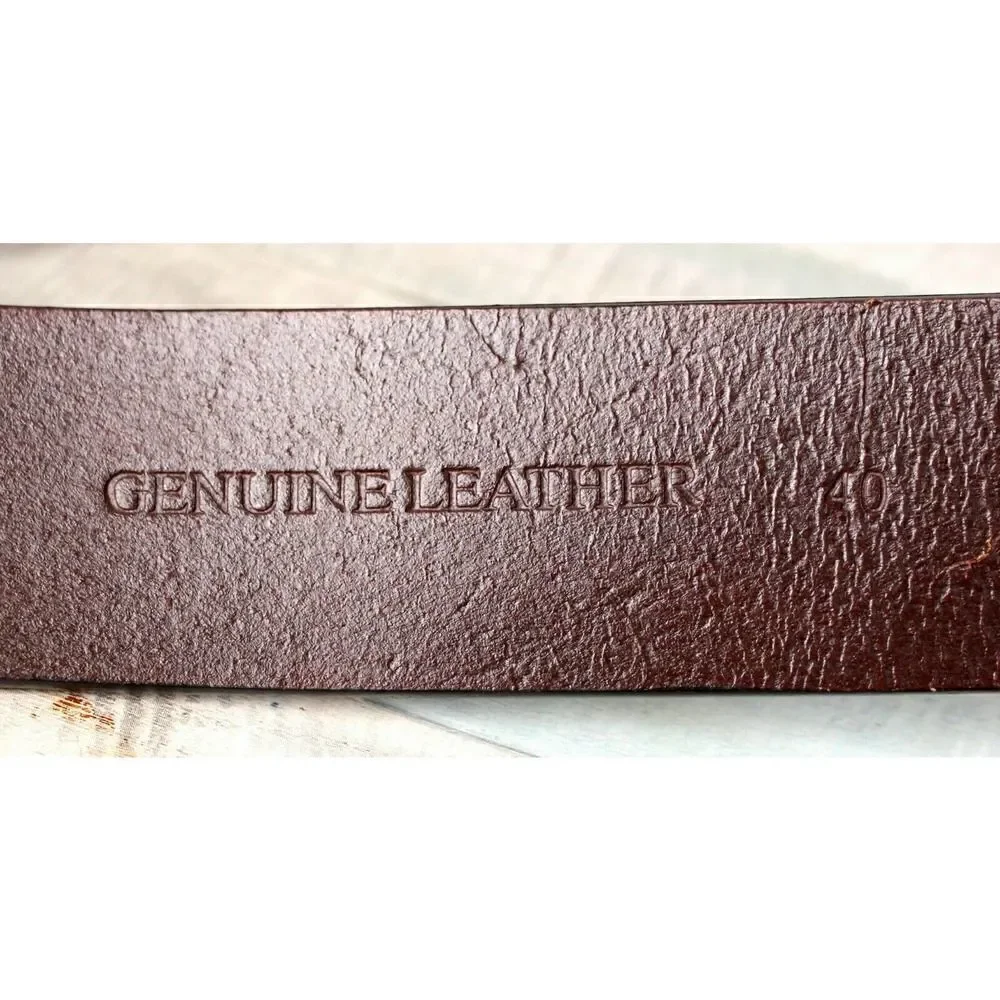 SADDLE BROWN GENUINE LEATHER 1 1/2